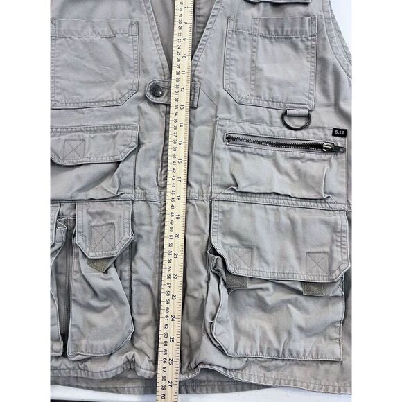 5.11 Tactical Series men’s beige vest 10-pockets solid cotton‎ L - Picture 6 of 6